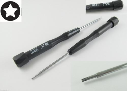 1.5mm MacBook Pentalobe Screwdriver - Used on the 2009 MacBook Pro Battery Repair and Other Products - Black in Hand Tools