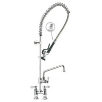 Commercial Heavy Duty Deck Mount Pre-Rinse Faucet with Add on Swing Neck