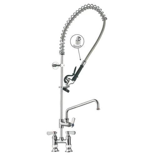 Commercial Heavy Duty Deck Mount Pre-Rinse Faucet with Add on Swing Neck in Other Business & Industrial