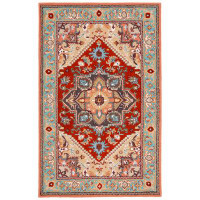 Bungalow Rose Heritage 625 Area Rug In Red / Pink