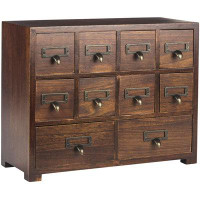 Loon Peak Traditional Solid Wood Small Chinese Medicine Cabinet, Vintage And Retro Look With Great Storage Apothecary Dr