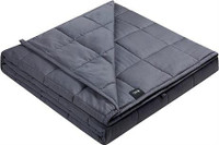 ZonLi Weighted Blanket 15 lbs Twin Size (48''x72'' Dark Grey)