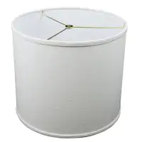 Fenchel Shades 14" H x 16" W Drum Lamp Shade - (Spider Attachment) in Linen Off White