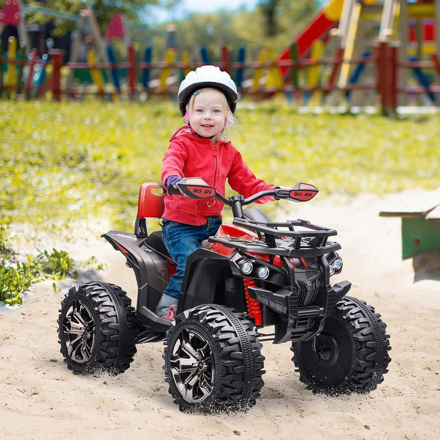 12V KIDS RIDE-ON FOUR WHEELER ATV CAR WITH MP3 REAL WORKING HEADLIGHTS, BATTERY POWERED MOTORCYCLE FOR BOYS AND GIRLS in Toys & Games - Image 2