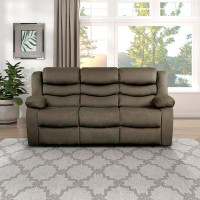 Latitude Run® 77" Round Arm Reclining Sofa with Reversible Cushions