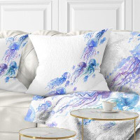 Made in Canada - The Twillery Co. Abstract Moving Jellyfish Group Pillow