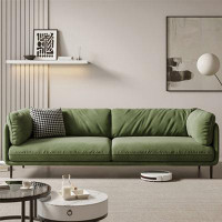 Hokku Designs 70.87" Green Cloth Standard Sofa cushion Loveseat