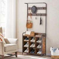 17 Stories Modern 3-in-1 Hall Tree with Shoe Rack