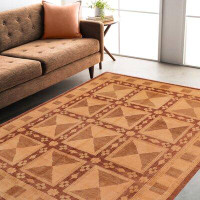 Isabelline One-of-a-Kind Baccio Hand-Knotted 1990S 7'10" X 9'6" Wool Area Rug in Brown