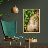 East Urban Home Ambesonne Plant Wall Art With Frame, Hop Twigs On An Old And Cracked Wooden Board Fresh Picked Whole Hop