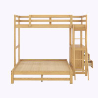 Harriet Bee Heitina Kids Twin Over Full Bunk Bed with Drawers