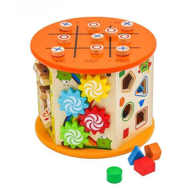 NEW 10 IN 1 TOY ACTIVITY CUBE WOOD W11B153 in Toys in Alberta