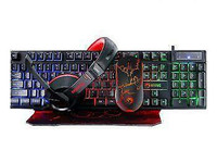 Promotion! Marvo CM409 4-in-1 Wired Keyboard, Mouse, Headset and MousePad Advances Gaming Combo Set