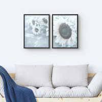 SIGNLEADER SIGNLEADER Framed Wall Art Collage Print Gallery Set Closeup Of Sunflower In Field Botanical Plants Photograp