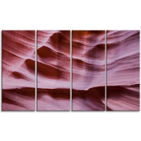 Design Art 'Upper Antelope Canyon Details' 4 Piece Wall Art on Wrapped Canvas Set