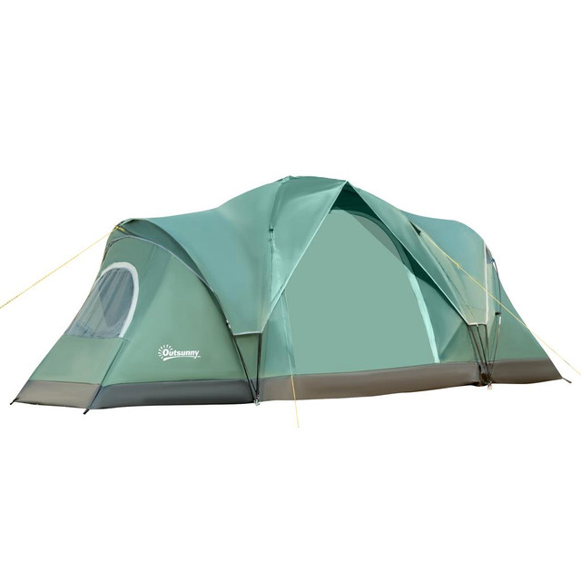 Camping Tent 14.9' x 7.5' x 5.9' Green in Fishing, Camping & Outdoors - Image 2