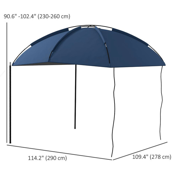 Truck Awning 114.2" L x 109.4" W x 90.6"-102.4" H Blue in Fishing, Camping & Outdoors - Image 3