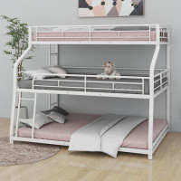 Isabelle & Max™ Twin XL/Full XL/Queen Metal Triple Bed With Long and Short Ladder and Guardrails