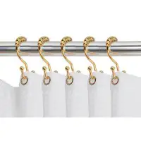 Utopia Alley Double Roller Shower Curtain Hooks