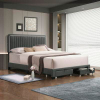 Ivy Bronx Storage Upholstered Bed Frame with Adjustable Headboard