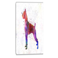 Made in Canada - Design Art Boxer Animal Graphic Art on Wrapped Canvas