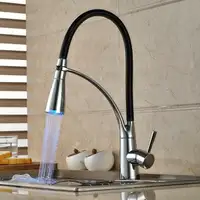 Kitchen Faucets , Transitional with Chrome Single Handle One Hole ( Pull Down )