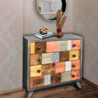 World Menagerie Donecia Mango Wood 4 Drawer Accent Chest