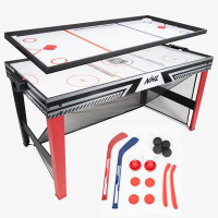 EastPoint Sports Nhl 60" Hat Trick 3-in-1 Hockey Table - Air, Knock & Knee Hockey - Air Powered, Includes Accessories