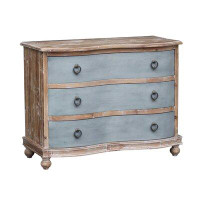Gracie Oaks Steffi 3 Drawer 43.5" W Solid Wood Dresser