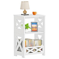 Gracie Oaks Versatile White End Table - Sleek Design, High-Quality Materials, Easy Assembly