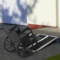 Wheelchair Ramp 49.2" x 29.3" x 2.2" Black
