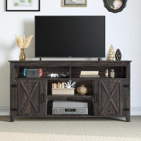 Laurel Foundry Modern Farmhouse Riddick 59'' Farm House TV Stand with 2 Cabinets and Sound Bar for TVs up to 65"