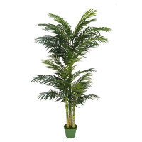 Primrue 68" Artificial Palm Tree in Planter