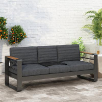 Latitude Run® 76.5"W Outdoor Sofa with Tufted Cushions