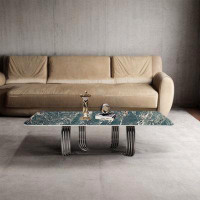 LORENZO Italian art sintered stone rectangular coffee table