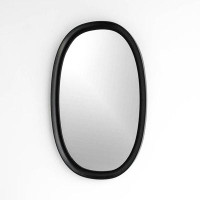 Ebern Designs Oval Black PS Mirror