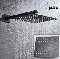 Square Shower Head High Pressure Ultra-Thin 10 In Matte Black Finish