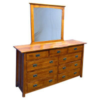 Wildon Home® Jann 9 Drawer 70" W Solid Wood Double Dresser