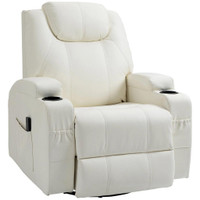FAUX LEATHER RECLINER CHAIR WITH MASSAGE, VIBRATION, MUTI-FUNCTION PADDED SOFA CHAIR