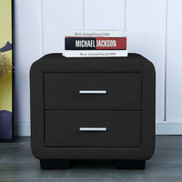 NEW MODERN 2 DRAWER BEDSIDE TABLE NIGHTSTAND WS916