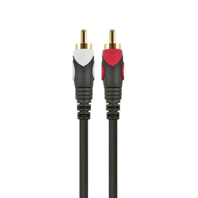 9 ft. - Dual 6.35mm Male to Dual 2RCA Male Mono Audio Cable - AUX, DVD Mixer, Audio Connected Wire Male Jack, Digital Co in General Electronics in West Island - Image 4