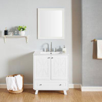 Highland Dunes Classic Single Sink Bathroom Vanity With Ample Storage And Timeless Design Aesthetic