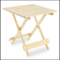 Ebern Designs Outdoor Wooden Adirondack Patio Folding Side Table,Cedar Wood Garden End Table, Coffee Table