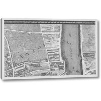 Williston Forge 'Paris 1739 Sectional map' by Michel-Etienne Turgot Giclee Art Print on Wrapped Canvas