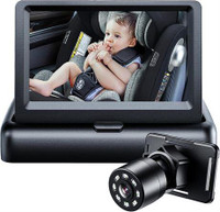 Itomoro Baby Car Mirror, View Infant in Rear Facing Seat with Wide Crystal Clear