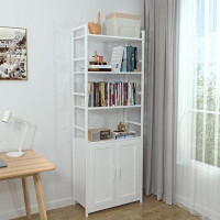 Red Barrel Studio White Bookshelf With Doors