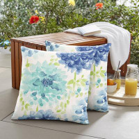 Lark Manor Aristides Outdoor/Indoor Square Pillow Set Of Two