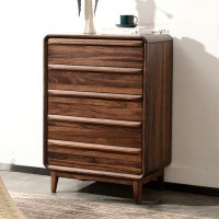 LORENZO Solid Wood 5 - Drawer Accent Chest