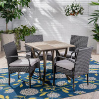 Red Barrel Studio Niamke Outdoor 5 Piece Dining Set with Cushions
