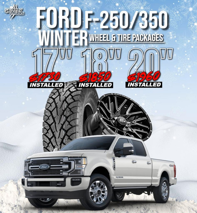 Ford F250/350 Super Duty Winter Wheel &amp; Tire Packages! Installed with Free Lug Nuts in Tires & Rims in Edmonton Area